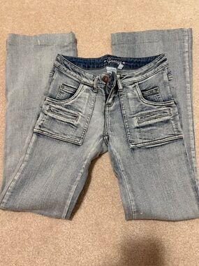 Vintage garage low rise flare jeans